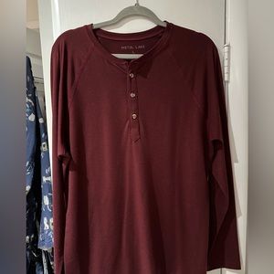 Pistol Lake Eudae Henley maroon size L